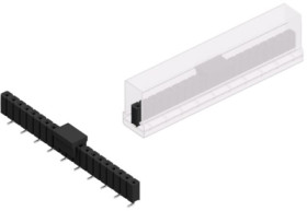 Socket header, 20 pole, pitch 2.54 mm, angled, BLLP5SMD20ZBSM