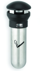 Kosze na papierosy, Czarny, Stal nierdzewna, Montaż ścienny, 190.5mm