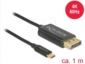 83709 Cable USB Type-C > DisplayPort DP-Alt Mode 4K 60 Hz 1 m coaxial