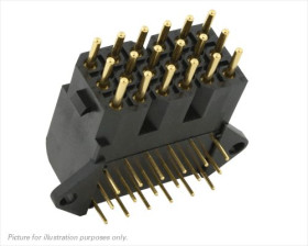 Gniazdo PCB 18 -pinowe 6 -rzędowe raster: 5.08mm Montaż na płytce Kąt Proste Montaż na płytce drukowanej