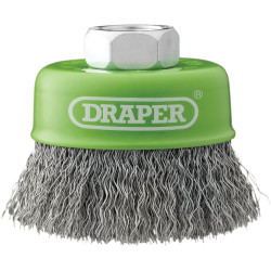 Draper 08051 Stainless-Steel Crimped Wire Cup Brush 65mm M14 - 08051