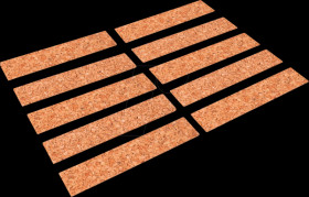 KORK-125X25X3 Universal soft jaws, self-adhesive, cork, 125 mm, 10 pcs.