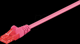 95276 Cat.6 U/UTP patch cable, CCA, magenta, 3,0 m