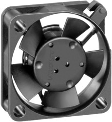 DC axial fan, 5 V, 25 x 25 x 8 mm, 3.2 m³/h, 18 dB, slide bearing, ebm-papst 255 N