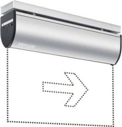 ESYLUX EN10031021 Oznakowanie drogi awaryjnej z podświetleniem EEK zależna od żarówki Montaż sufitowy w prawo, w lewo