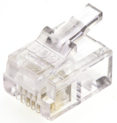 Złącze RJ14 Męski Złącze RJ14 Montaż na kablu MH Connectors, proste, 6P/4C-żyłowe