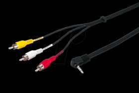 4-pin jack plug 3.5-mm to 3 RCA plugs