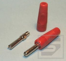 Wtyczka bananowa BS425 TB-czerwona 4mm RoHS