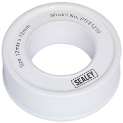 Sealey PTFE1210 PTFE Thread Sealing Tape 12mm x 12mtr Pack of 10
