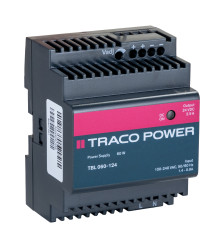 Zasilacz szyny DIN U wy 24V dc I wy 2.5A U we 85 → 264V ac TRACOPOWER 60W impulsowy