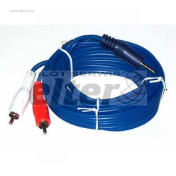 Kabel Jack AUX 3,5mm - 2xRCA cinch 3,0m 4mm nieb.