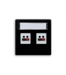 VENA EXCLUSIVE Pokrywa do 2x gniazda Keystone STAL MALOWANA / LAKIEROWANA CZARNY FORTEPIAN 5190802