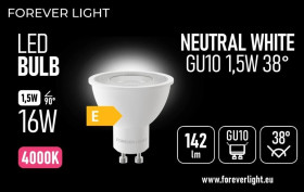 Żarówka LED GU10 38 1.5W 142lm 4000K klasa E Forever Light