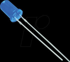 NSPB310BS LED, 3 mm, wired, blue, 2500 mcd, 30°