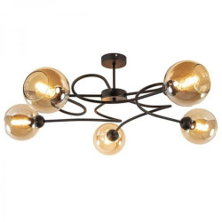 Lampa sufitowa nowoczesna 5xE27 VESPER BLACK/HONEY