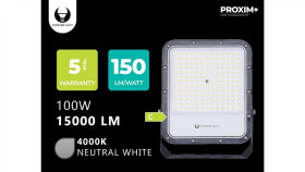 Naświetlacz Led Proxim+ 100W 4000K 15000Lm 230V Ip65 Forever Light 150Lm/W 5...