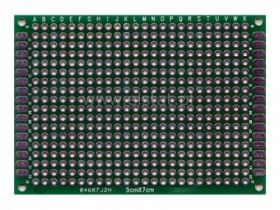 Płytka drukowana; 50x70mm, wiercona, FR4; 2-strony