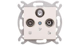 Karre Gniazdo Rtv-Sat Końcowe, Kolor Krem / 90963741