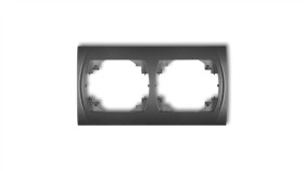 Logo Ramka Pozioma Podwójna Grafitowy 11Lrh-2