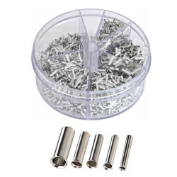 Tulejki nieizolowane zestaw 1900 szt do kabli i przewodów