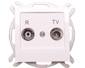 AS Gniazdo antenowe RTV końcowe 2,5-3dB ecru GPA-GK/m/27