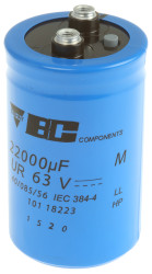 Kondensator 22000μF 63V dcmontażśrubowy Vishay 50 (Dia.) x 80mm