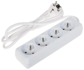Przedłużacz 4-gniazda PR-1.5M-4G/W 1.3m