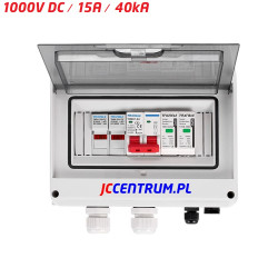 Rozdzielnica PV 1 String 1000V DC / 15A / 40kA / IP65 ( 1 IN / 1 OUT )