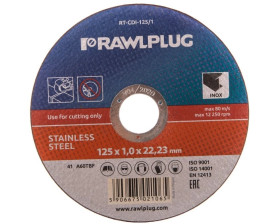 Ściernice płaskie do cięcia i szlifowania stali nierdzewnej 125x22,23mm RT-CDI-125/1