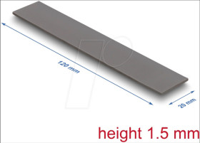 18469 Heat conduction pad, 3.2 W/mk, 120 x 20 x 1.5 mm, Low Oil Bleedi