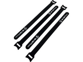 Opaska rzepowa do kabli z oczkiem, długość 300mm, szer.20 mm, czarny (opak. 10 szt.)