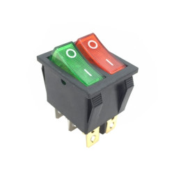 Przełącznik kołyskowy podwójny; 230V ON-OFF