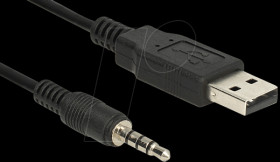 83779 Cable USB TTL male > 3.5 mm 4 pin stereo jack male 1.8m (3.3 V)