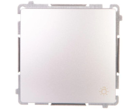 Simon Basic Przycisk światło 16AX 250V zaciski śrubowe srebrny mat BMS1A.01/43
