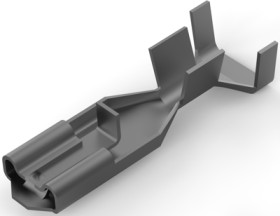 Uninsulated flat plug sleeve, 4.75 x 0.51 mm, 0.82 to 2.08 mm², AWG 18 to 14, brass, tin-plated, 170326-1