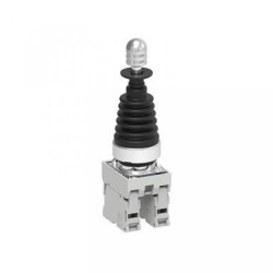 Joystick dwukierunkowy metalowy 22mm z samopowrotem, z blokadą mechaniczną, w komplecie adapter i 2 zestyki 1Z LPSJ210