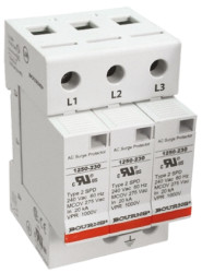 Ochrona przeciwprzepięciowa 415 V AC na szynę DIN Bourns Zabezpieczenie 3-biegunowe 50kA