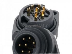 Złącze CA6GS wtyk obud. 7p złocone styki, WEIPU