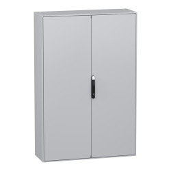 Szafka wolnostojąca, PanelSeT SM, drzwi: 2, Blacha stalowa, Szary, 1400 x 1000 x 400mm, IP55, Spawana