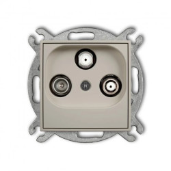 MINI Mechanizm gniazda abonenckiego 2 wyjścia SAT + TV taupe 60MGSN