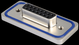 15-000623 D-SUB socket, 15-pin, soldering bucket, IP67 solid, turned