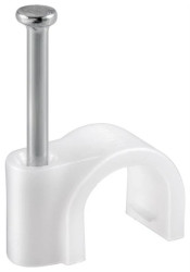 Obejma kablowa, biały - Wysokość 8.4 mm