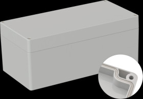 Industrial housing, 240.5 x 120 x 100.5 mm, IP66, light gray