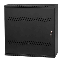 Szafa wisząca 19" 3+4U, 180mm, drzwi metalowe, czarna