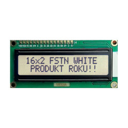 LCD-CC-1602A-FIW K/W-E6 C - wyświetlacz alfanumeryczny 2x16 z podświetlaniem LED