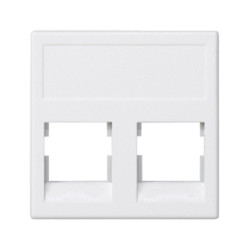 KB076/9 biały Płytka K45 2x RJ bez osłon KONTAKT