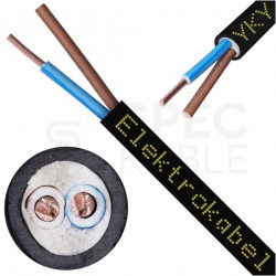 Kabel energetyczny ziemny YKY 2x2,5mm2 czarny 0,6/1kV drut Elektrokabel