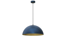 Lampa Wisząca Beta Navy Blue/Gold 1Xe27 45Cm Mlp8289 Milagro