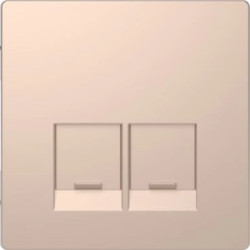 Merten Płytka centralna gniazda.2xRJ45 D-Life szampan met. MTN4572-6051