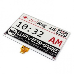 E-paper E-Ink (B) 7,5'' 640x384px - wyświetlacz trójkolorowy z nakładką HAT dla Raspberry Pi - Waveshare 13505